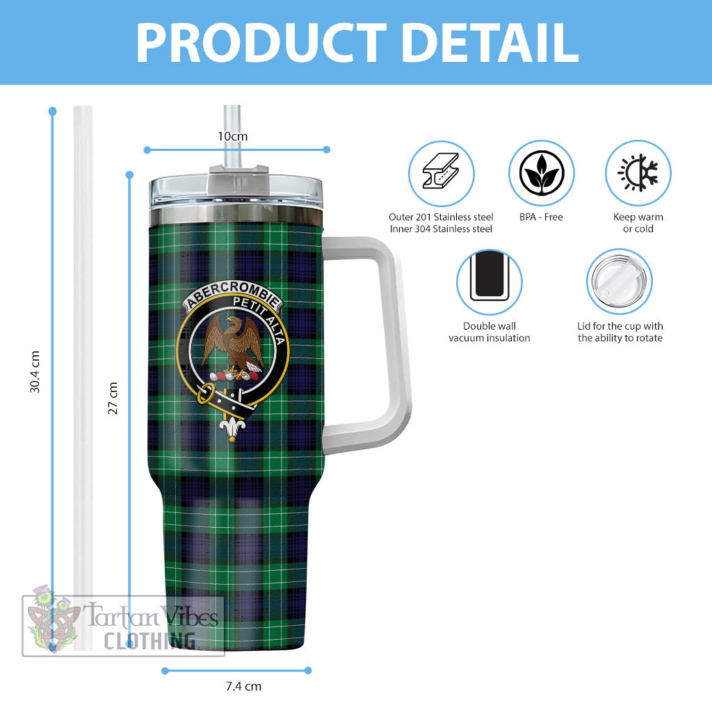 Tartan Vibes Clothing Abercrombie Tartan and Family Crest Tumbler with Handle