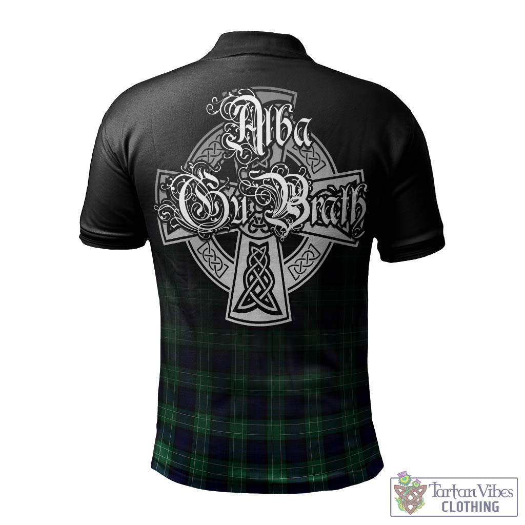 Tartan Vibes Clothing Abercrombie Tartan Polo Shirt Featuring Alba Gu Brath Family Crest Celtic Inspired