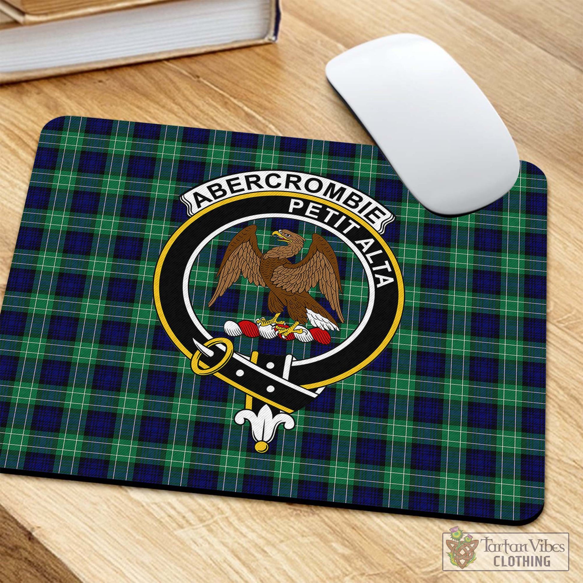 Tartan Vibes Clothing Abercrombie Tartan Mouse Pad with Family Crest