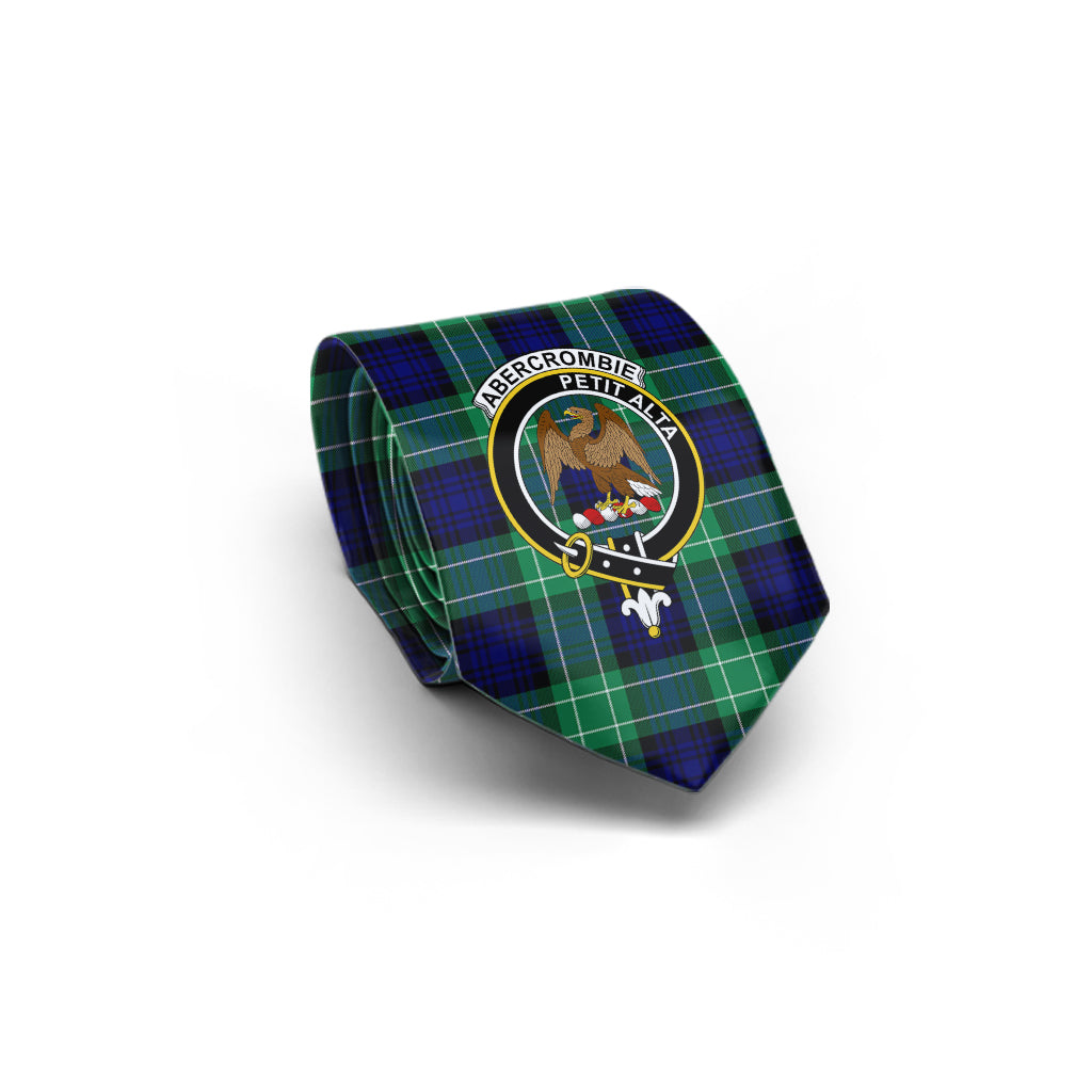 Abercrombie Tartan Classic Necktie with Family Crest - Tartan Vibes Clothing
