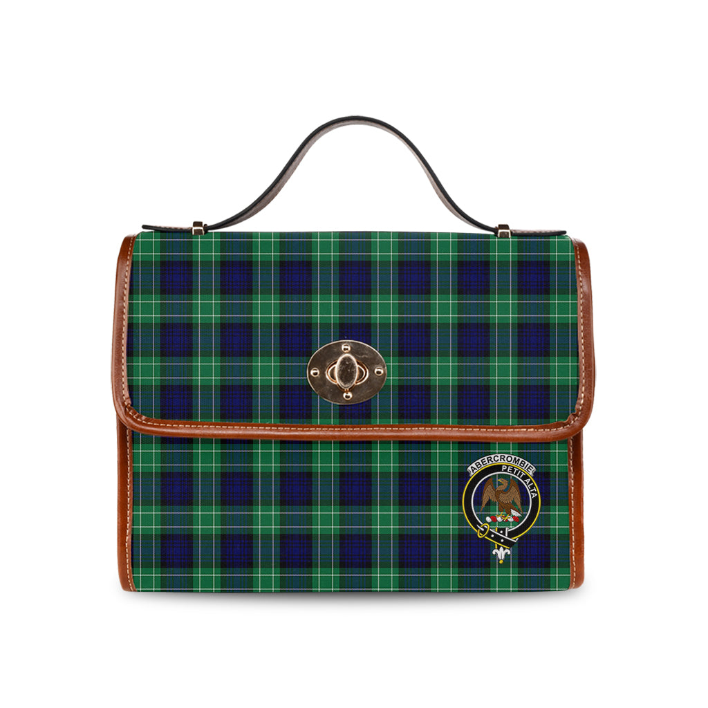 Abercrombie Tartan Leather Strap Waterproof Canvas Bag with Family Crest - Tartanvibesclothing