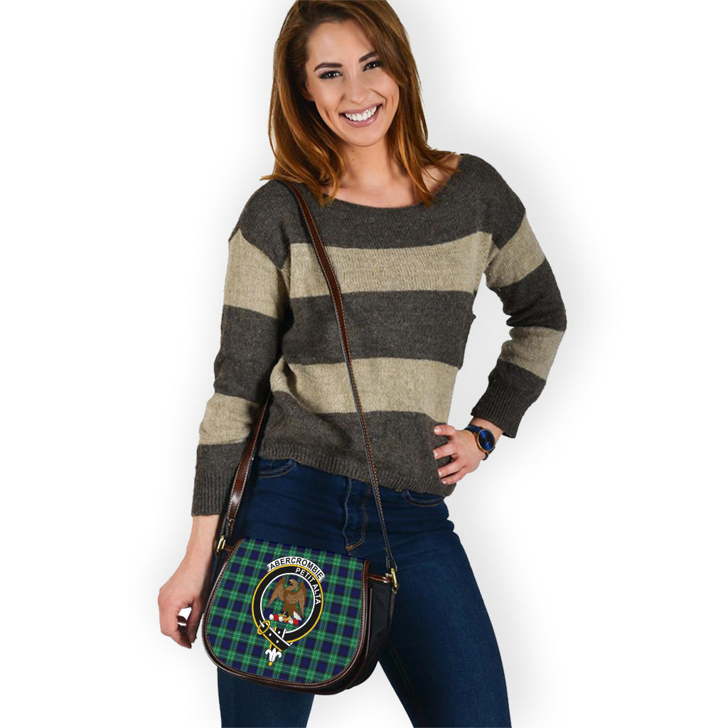 Abercrombie Tartan Saddle Bag with Family Crest - Tartan Vibes Clothing