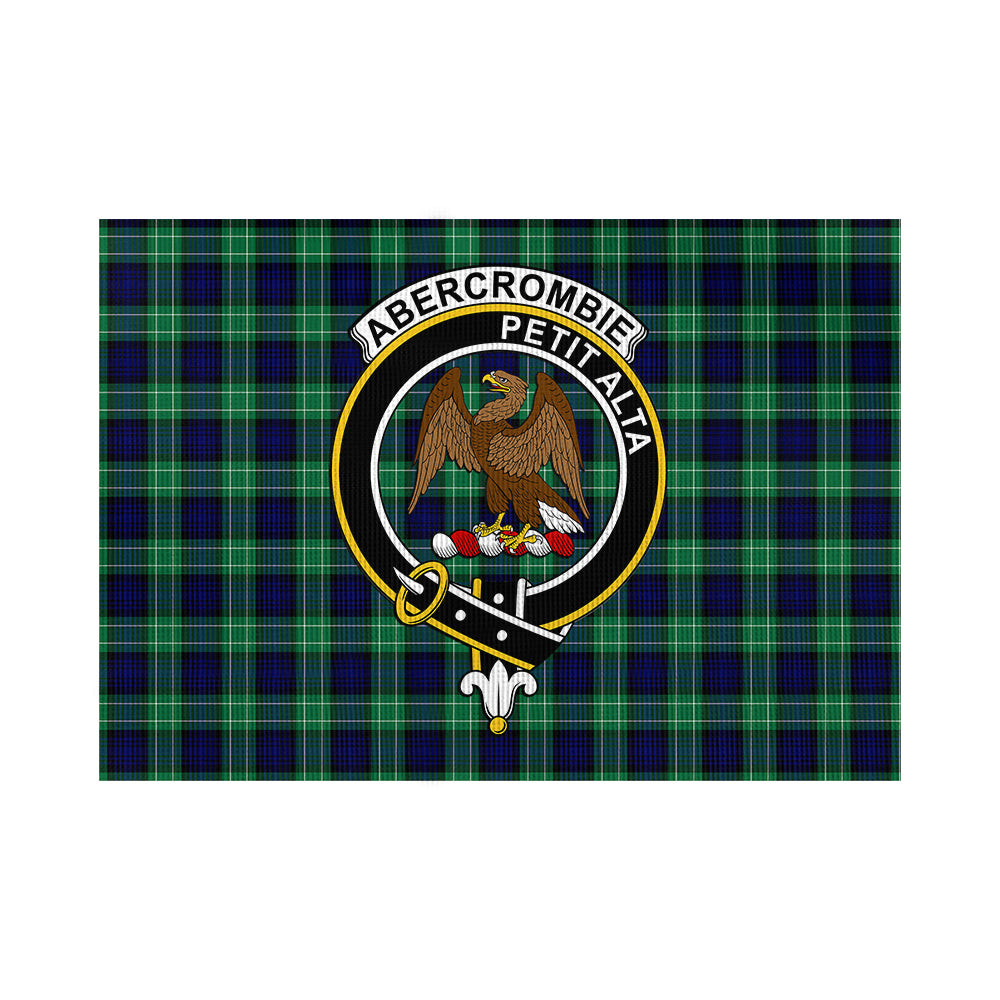 Abercrombie Tartan Flag with Family Crest - Tartanvibesclothing