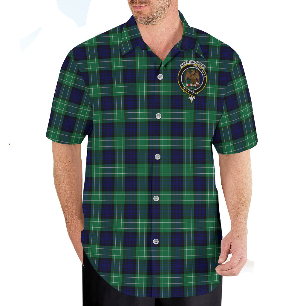 Abercrombie Tartan Short Sleeve Button Down Shirt with Family Crest - Tartanvibesclothing
