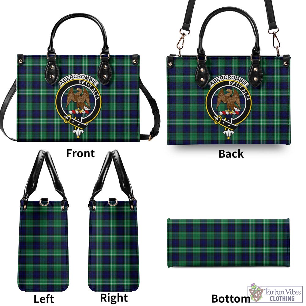 Tartan Vibes Clothing Abercrombie Tartan Luxury Leather Handbags with Family Crest