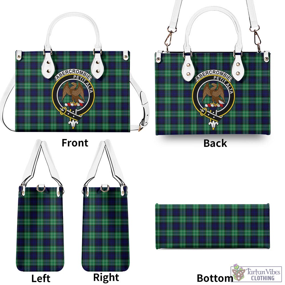Tartan Vibes Clothing Abercrombie Tartan Luxury Leather Handbags with Family Crest