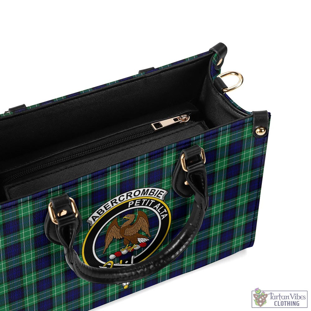 Tartan Vibes Clothing Abercrombie Tartan Luxury Leather Handbags with Family Crest