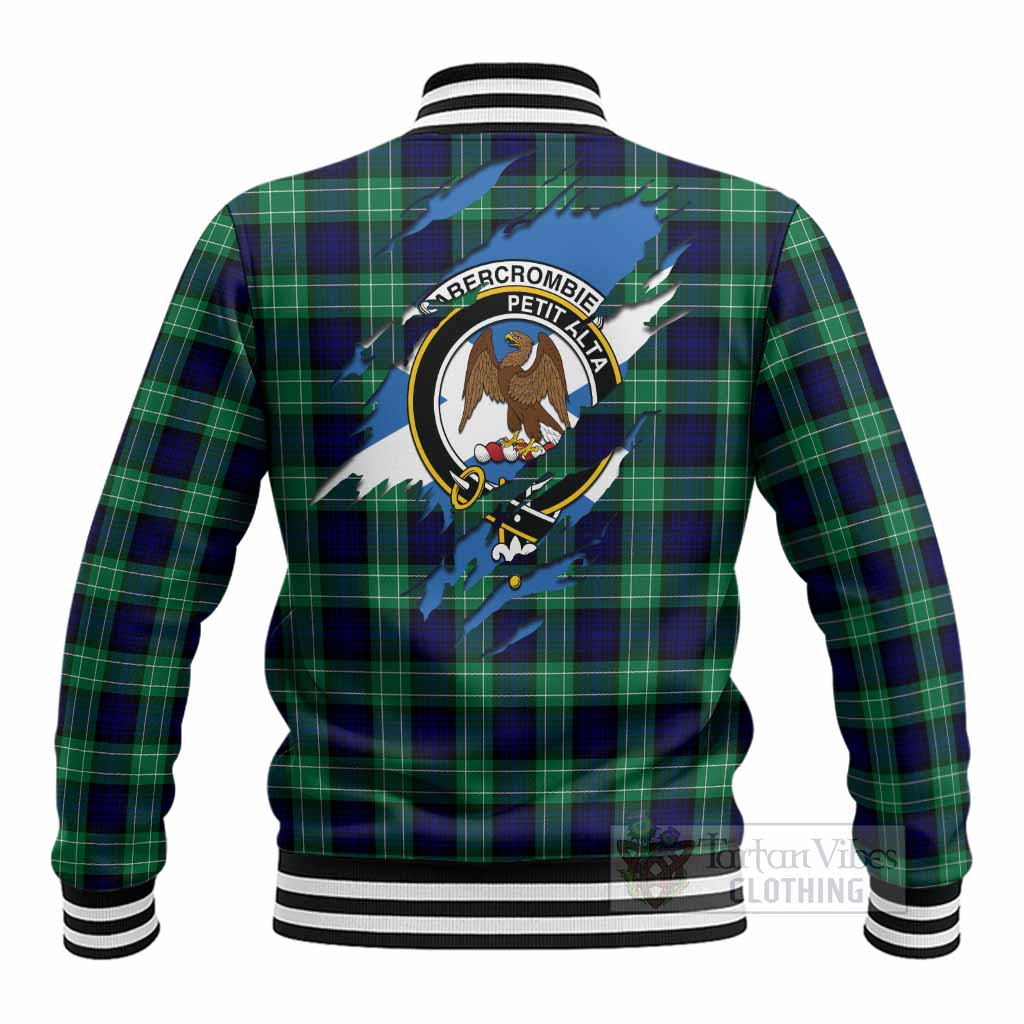 Abercrombie Clan Crest In Me Tartan Baseball Jacket Scotland Flag Style