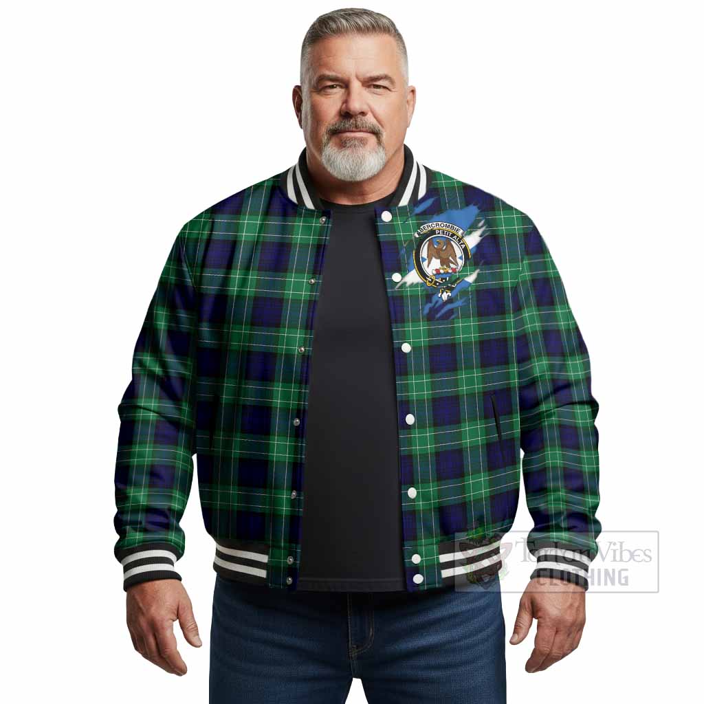 Abercrombie Clan Crest In Me Tartan Baseball Jacket Scotland Flag Style