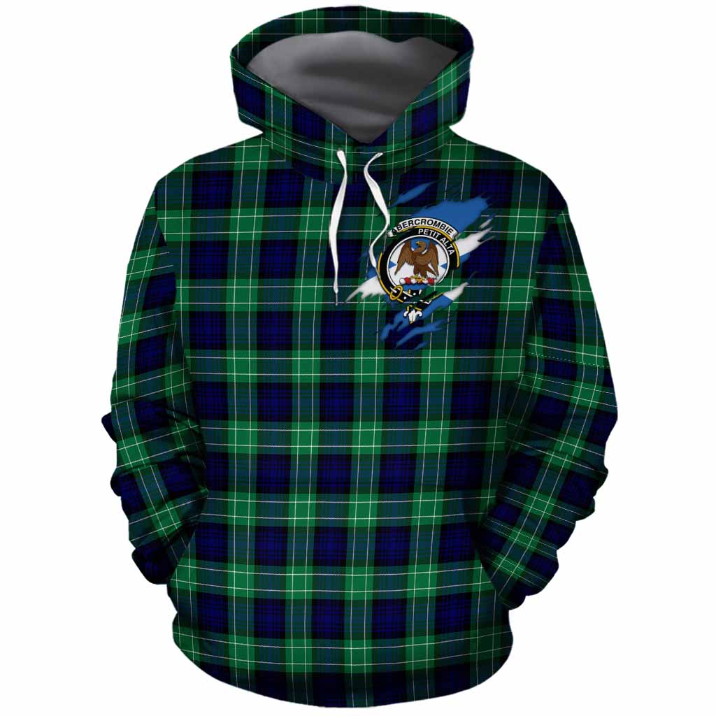 Abercrombie Clan Crest In Me Tartan Cotton Hoodie Scotland Flag Style