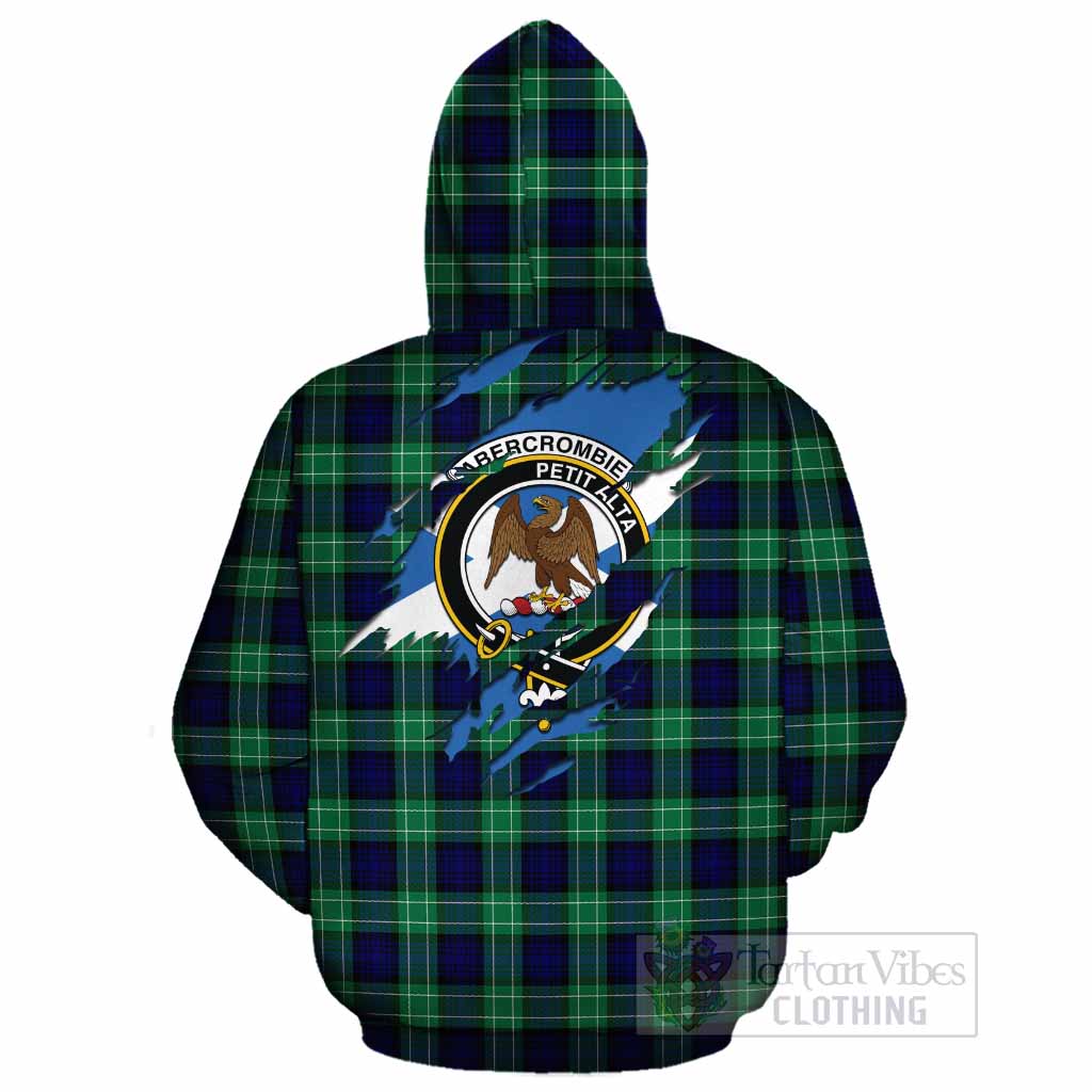 Abercrombie Clan Crest In Me Tartan Cotton Hoodie Scotland Flag Style