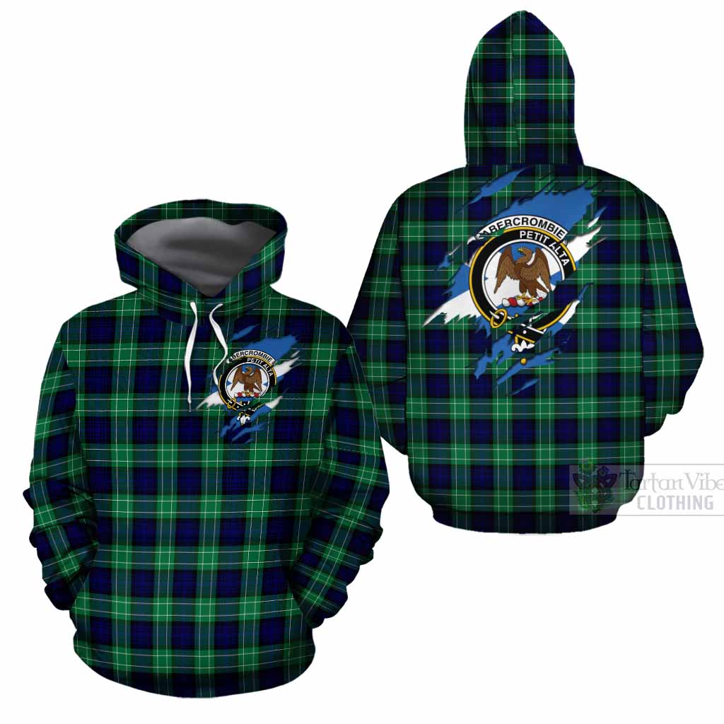 Abercrombie Clan Crest In Me Tartan Cotton Hoodie Scotland Flag Style