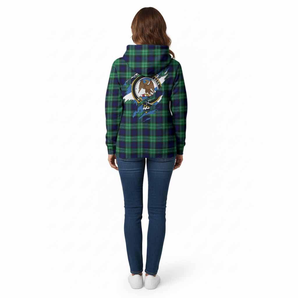 Abercrombie Clan Crest In Me Tartan Cotton Hoodie Scotland Flag Style
