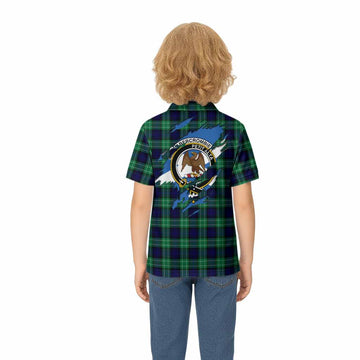Abercrombie Clan Crest In Me Tartan Kid Polo Shirt Scotland Flag Style