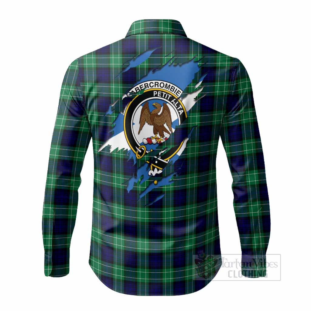 Abercrombie Clan Crest In Me Tartan Long Sleeve Button Shirts Scotland Flag Style