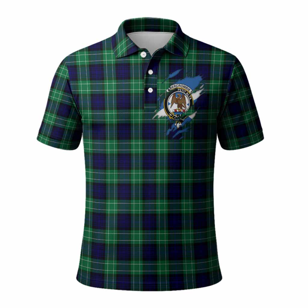 Abercrombie Clan Crest In Me Tartan Polo Shirt Scotland Flag Style