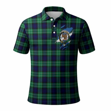Abercrombie Clan Crest In Me Tartan Polo Shirt Scotland Flag Style