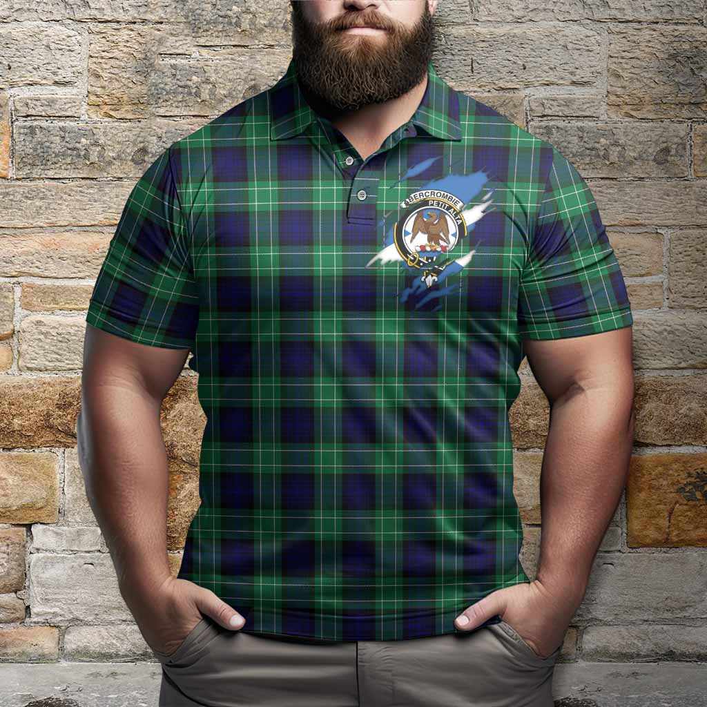 Abercrombie Clan Crest In Me Tartan Polo Shirt Scotland Flag Style