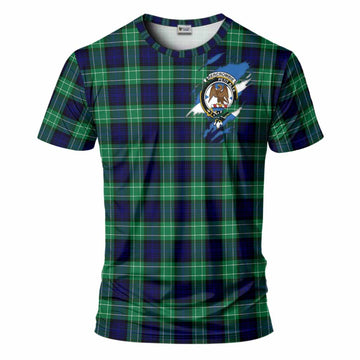 Abercrombie Clan Crest In Me Tartan T-Shirt Scotland Flag Style