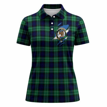 Abercrombie Clan Crest In Me Tartan Women Polo Shirt Scotland Flag Style