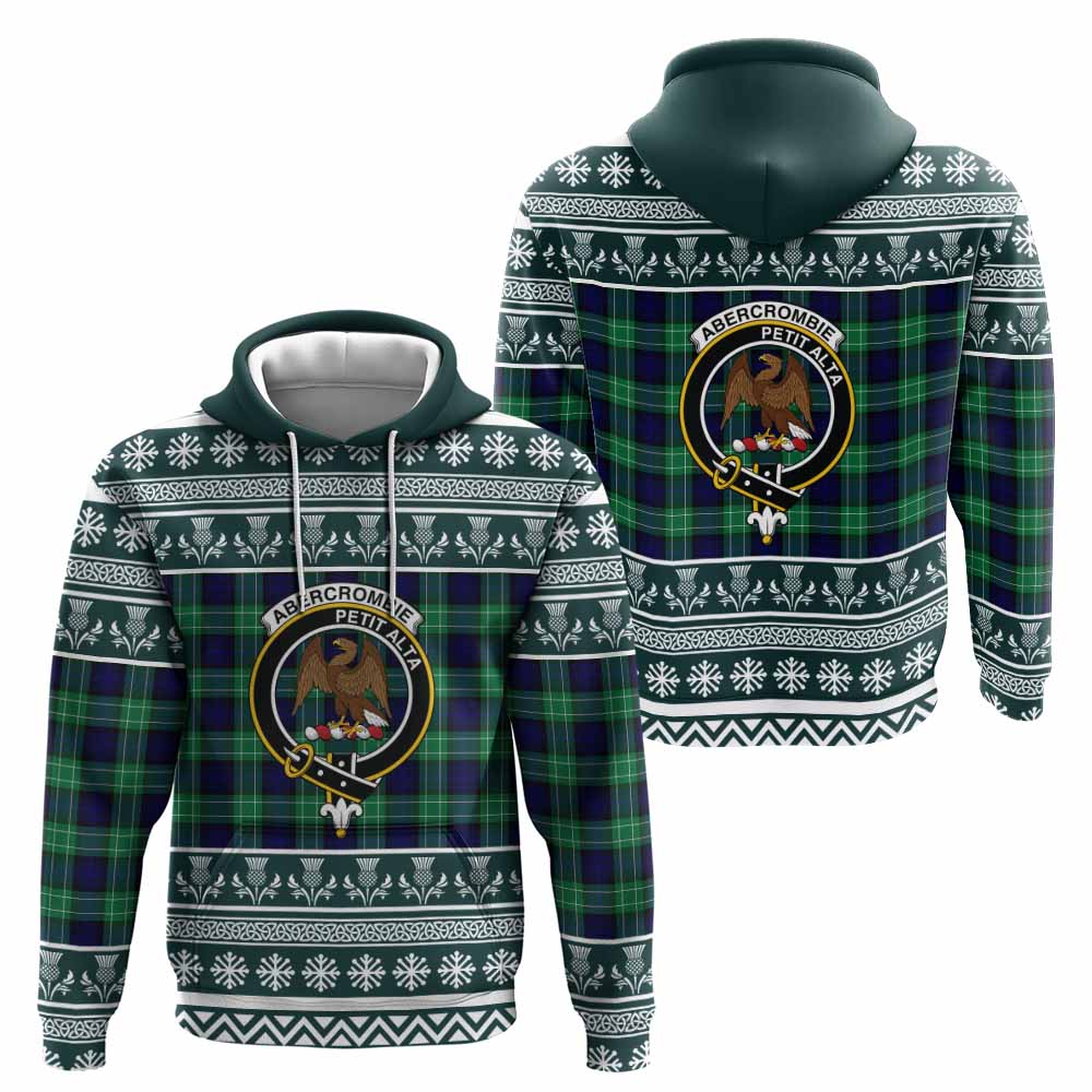 Abercrombie Clan Tartan Christmas Hoodie with Family Crest - Tartan Vibes Clothing