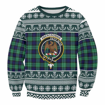 Abercrombie Clan Tartan Christmas Sweatshirt with Family Crest