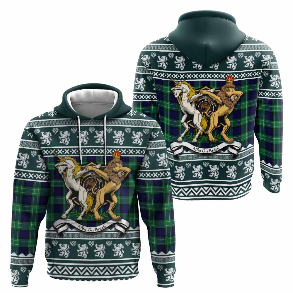 Abercrombie Clan Tartan Crest Christmas Hoodie Coat of Arms Funny Style - Tartan Vibes Clothing