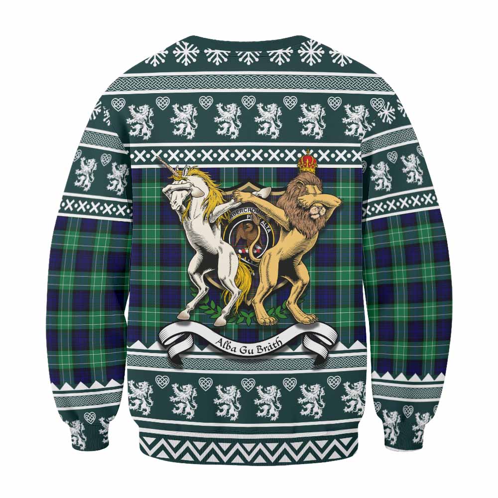 Abercrombie Clan Tartan Crest Christmas Sweatshirt Coat of Arms Funny Style - Tartan Vibes Clothing