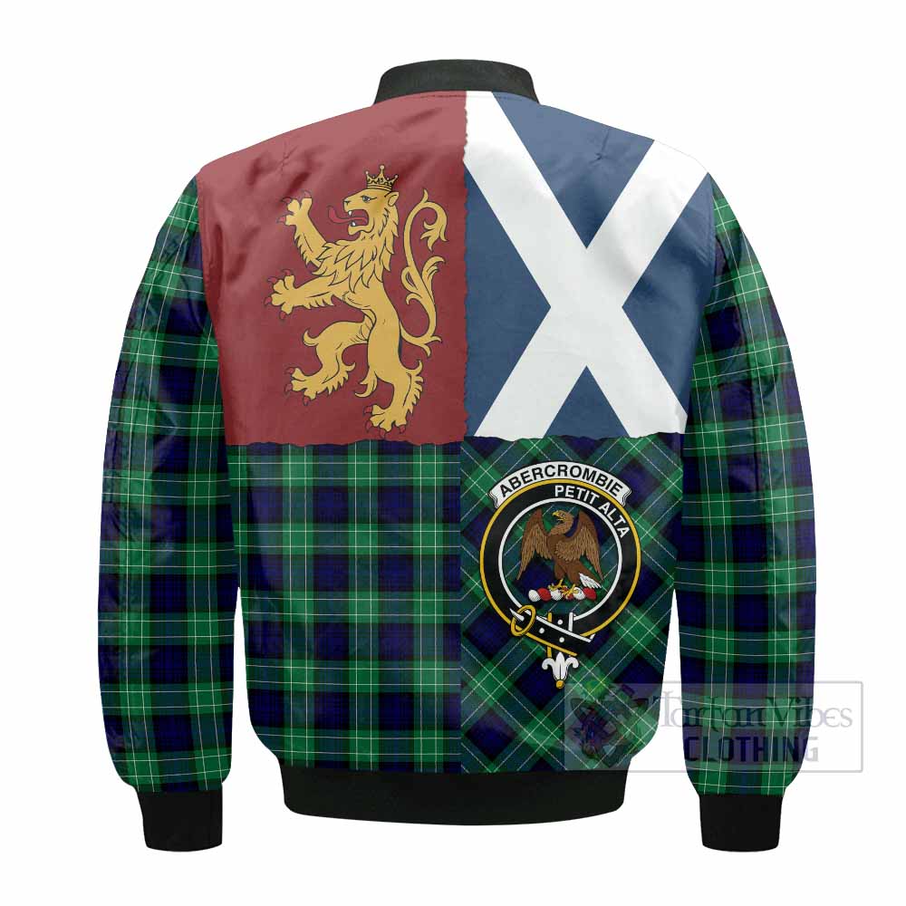 Abercrombie Crest Tartan Bomber Jacket with Lion Rampant Saltire Style