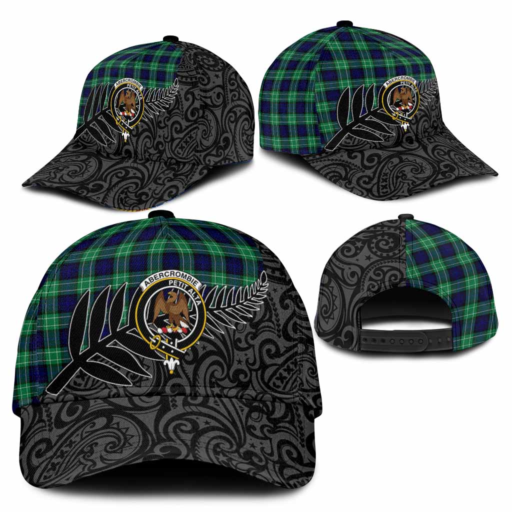 Abercrombie Crest Tartan Classic Cap with New Zealand Silver Fern Half Style