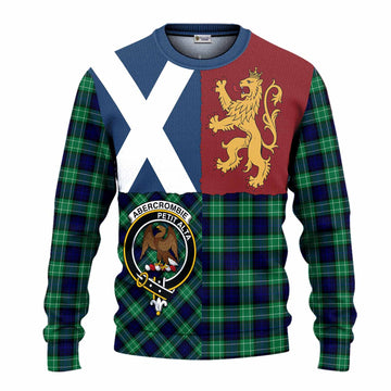 Abercrombie Crest Tartan Knitted Sweater with Lion Rampant Saltire Style