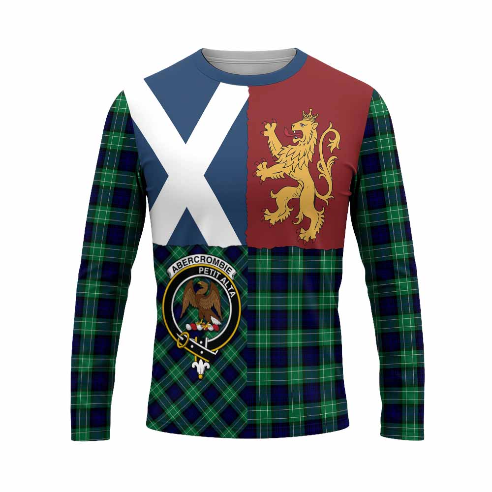 Abercrombie Crest Tartan Long Sleeve T-Shirt with Lion Rampant Saltire Style