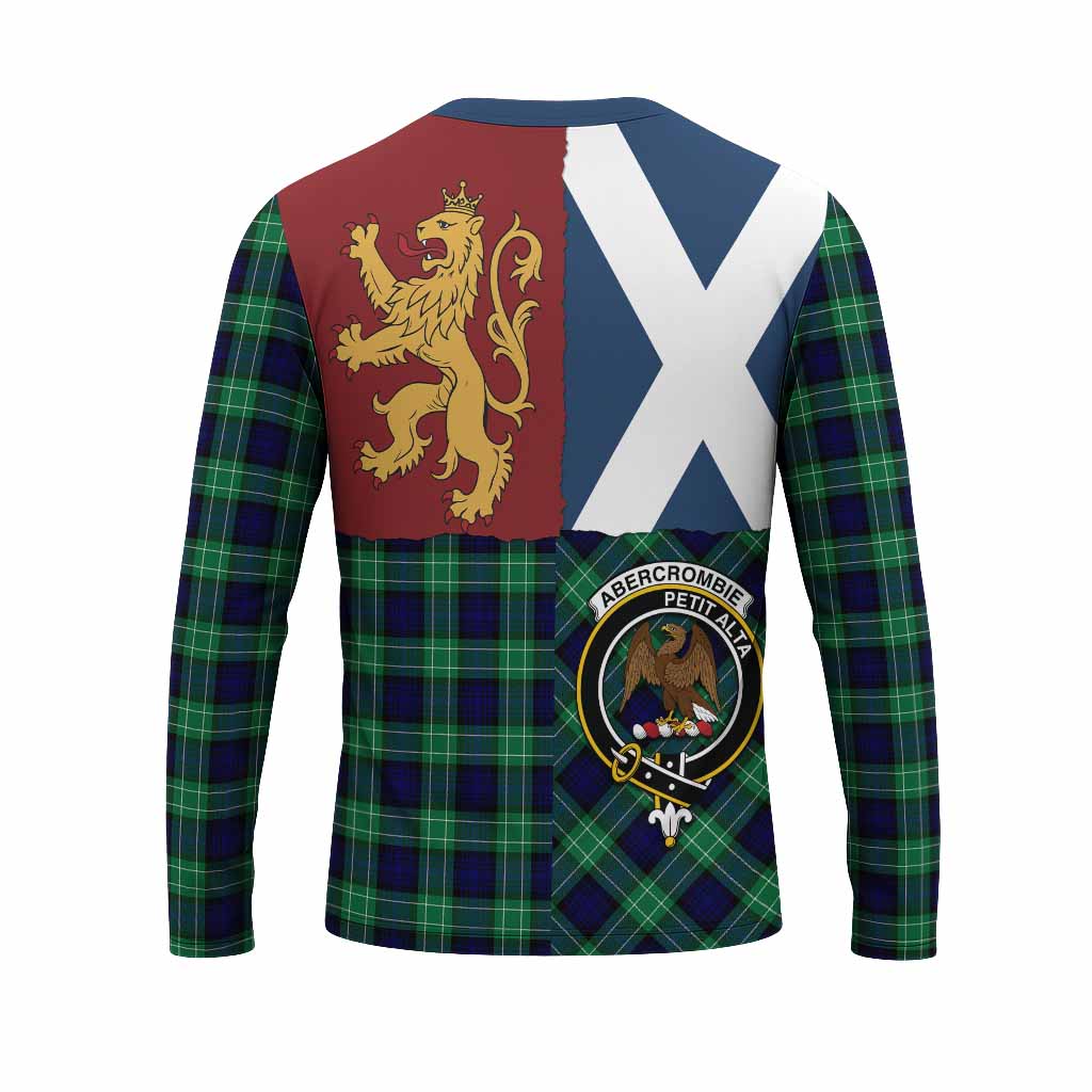Abercrombie Crest Tartan Long Sleeve T-Shirt with Lion Rampant Saltire Style