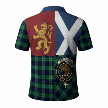 Abercrombie Crest Tartan Polo Shirt with Lion Rampant Saltire Style