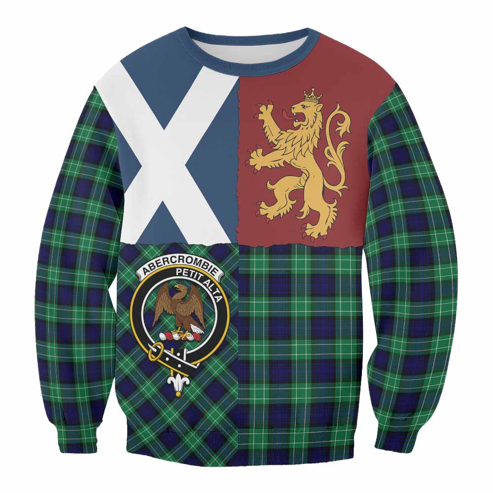 Abercrombie Crest Tartan Sweatshirt with Lion Rampant Saltire Style