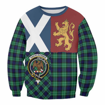 Abercrombie Crest Tartan Sweatshirt with Lion Rampant Saltire Style