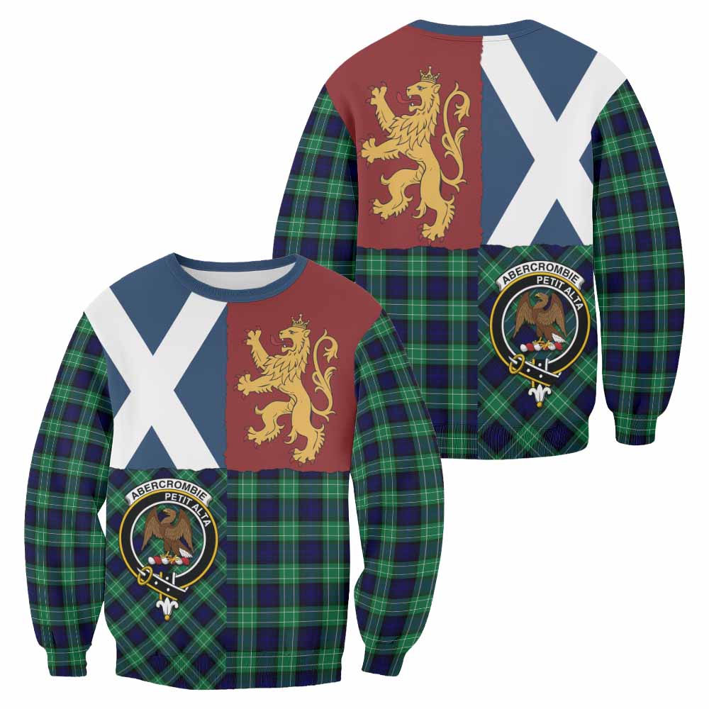 Abercrombie Crest Tartan Sweatshirt with Lion Rampant Saltire Style
