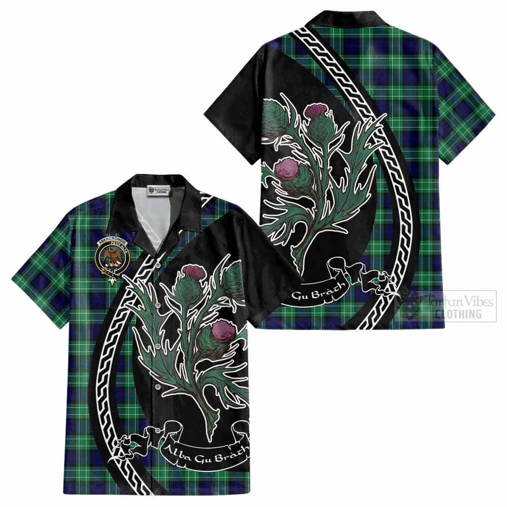 Abercrombie Family Crest Tartan Cotton Hawaiian Shirt Alba Thistle Inspired - Tartan Vibes Clothing