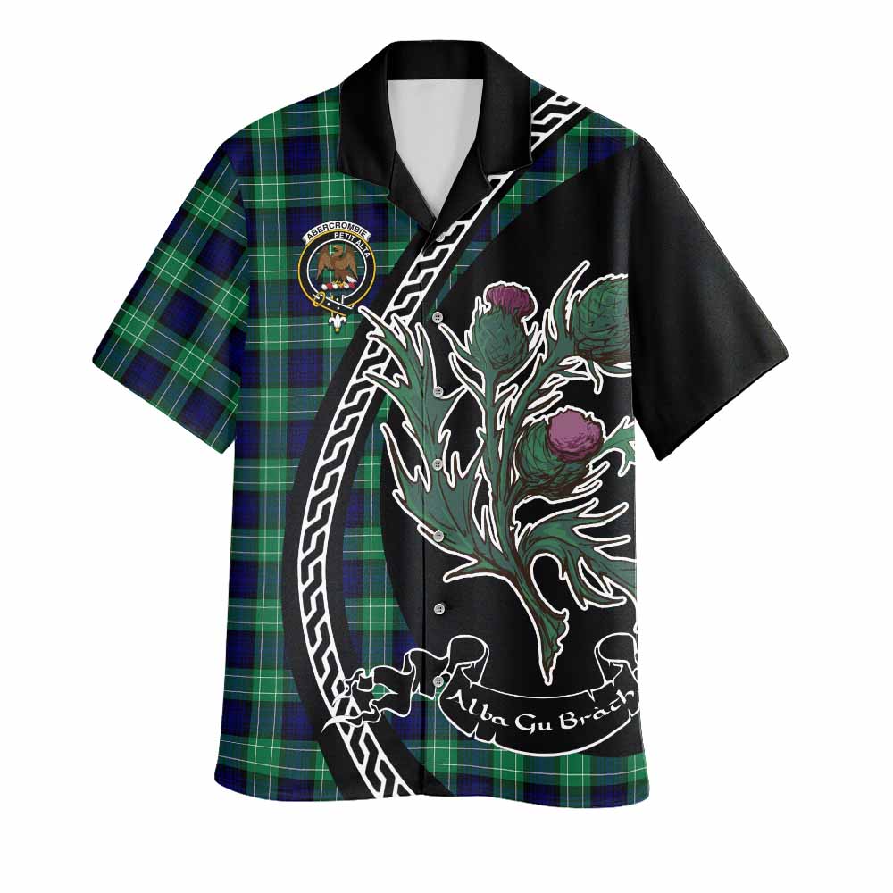 Abercrombie Family Crest Tartan Hawaiian Shirt Alba Thistle Inspired - Tartan Vibes Clothing
