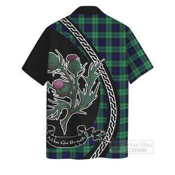 Abercrombie Family Crest Tartan Hawaiian Shirt Alba Thistle Inspired - Tartan Vibes Clothing