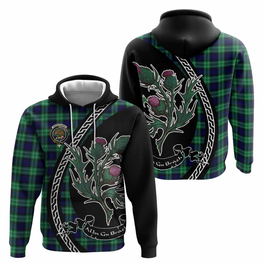 Abercrombie Family Crest Tartan Hoodie Alba Thistle Inspired - Tartan Vibes Clothing