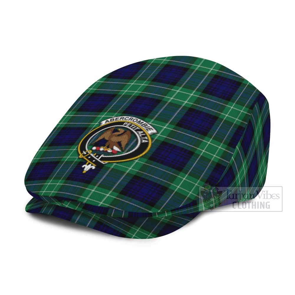 Abercrombie Family Crest Tartan Jeff Cap, Tartan Flat Cap