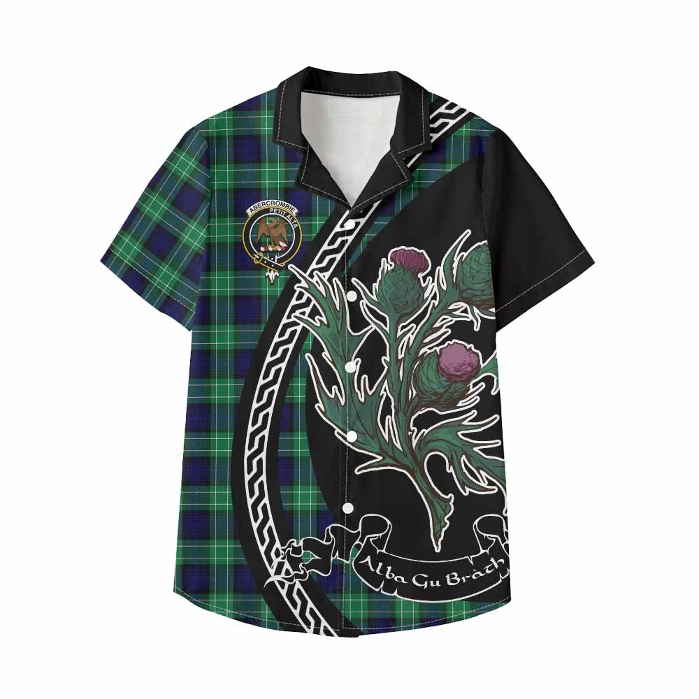 Abercrombie Family Crest Tartan Kid Hawaiian Shirt Alba Thistle Inspired - Tartan Vibes Clothing