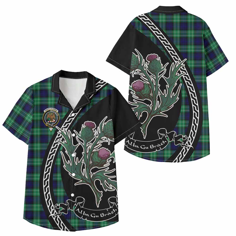 Abercrombie Family Crest Tartan Kid Hawaiian Shirt Alba Thistle Inspired - Tartan Vibes Clothing