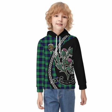 Abercrombie Family Crest Tartan Kid Hoodie Alba Thistle Inspired