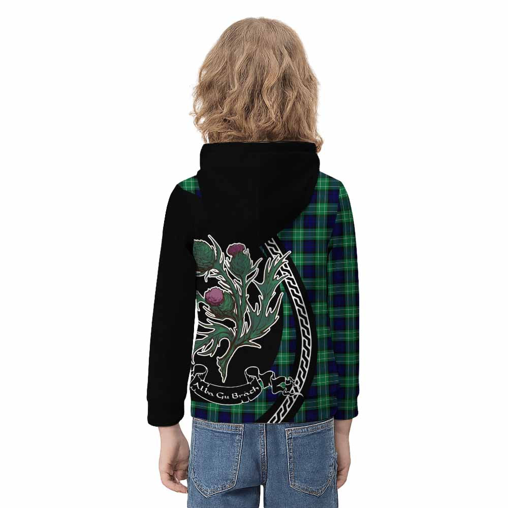 Abercrombie Family Crest Tartan Kid Hoodie Alba Thistle Inspired - Tartan Vibes Clothing
