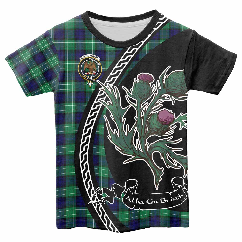 Abercrombie Family Crest Tartan Kid T-shirt Alba Thistle Inspired - Tartan Vibes Clothing