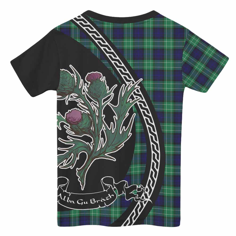 Abercrombie Family Crest Tartan Kid T-shirt Alba Thistle Inspired - Tartan Vibes Clothing