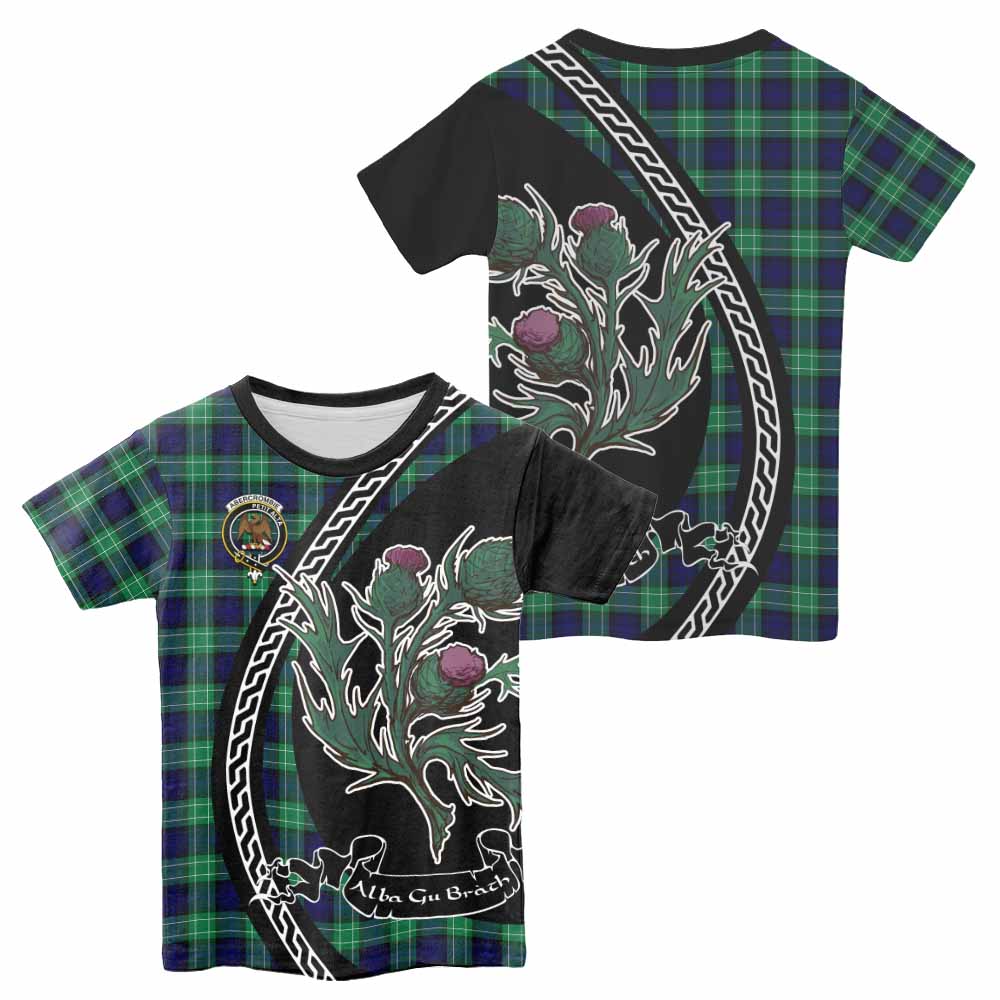 Abercrombie Family Crest Tartan Kid T-shirt Alba Thistle Inspired - Tartan Vibes Clothing