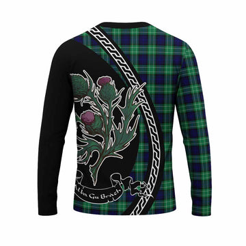 Abercrombie Family Crest Tartan Long Sleeve T-Shirt Alba Thistle Inspired - Tartan Vibes Clothing